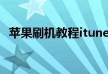 蘋果刷機(jī)教程itunes官方（蘋果刷機(jī)教程）