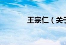 王宗仁（關于王宗仁的介紹）