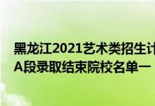 黑龍江2021藝術(shù)類招生計(jì)劃（黑龍江2022年藝術(shù)類提前批A段錄取結(jié)束院校名單一）