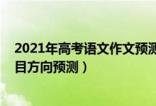 2021年高考語(yǔ)文作文預(yù)測(cè)的方向（2022年高考語(yǔ)文作文題目方向預(yù)測(cè)）