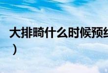 大排畸什么時候預約（大排畸什么時候做最好）