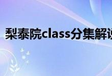 梨泰院class分集解說（梨泰院class演員表）