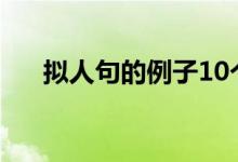 擬人句的例子10個字（擬人句的例子）