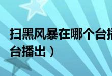 掃黑風暴在哪個臺播出最快（掃黑風暴在哪個臺播出）