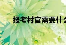 報考村官需要什么條件（有什么要求）