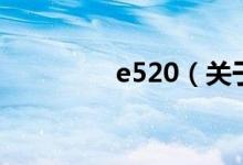 e520（關于e520的介紹）