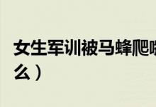 女生軍訓被馬蜂爬嘴一動不動（具體情況是什么）
