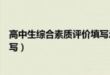 高中生綜合素質(zhì)評價(jià)填寫示例（高中學(xué)生綜合素質(zhì)評價(jià)怎么寫）