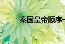 秦國皇帝順序一覽表（秦國皇帝）