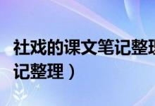 社戲的課文筆記整理思維導圖（社戲的課文筆記整理）