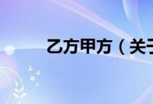 乙方甲方（關(guān)于乙方甲方的介紹）