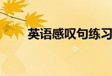 英語(yǔ)感嘆句練習(xí)（英語(yǔ)感嘆句結(jié)構(gòu)）