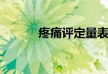 疼痛評定量表（疼痛評分方法）