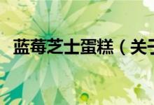 藍(lán)莓芝士蛋糕（關(guān)于藍(lán)莓芝士蛋糕的介紹）