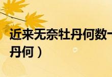 近來無奈牡丹何數(shù)十千錢買一顆（近來無奈牡丹何）