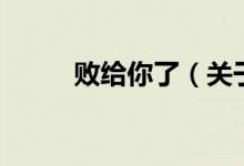 敗給你了（關于敗給你了的介紹）