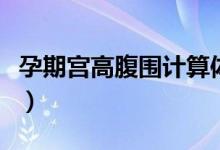 孕期宮高腹圍計(jì)算體重（孕期宮高腹圍正常值）