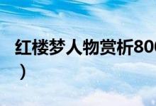 紅樓夢人物賞析800字作文（紅樓夢人物賞析）