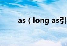 as（long as引導(dǎo)的條件狀語從句）