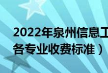 2022年泉州信息工程學院學費多少錢（一年各專業(yè)收費標準）