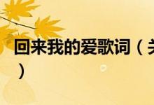 回來我的愛歌詞（關(guān)于回來我的愛歌詞的介紹）
