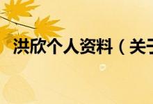 洪欣個(gè)人資料（關(guān)于洪欣個(gè)人資料的介紹）