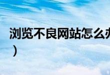 瀏覽不良網(wǎng)站怎么辦（瀏覽不良網(wǎng)站怎么補(bǔ)救）