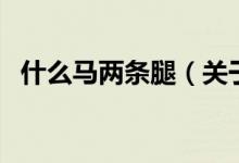 什么馬兩條腿（關于什么馬兩條腿的介紹）