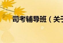 司考輔導(dǎo)班（關(guān)于司考輔導(dǎo)班的介紹）