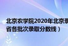 北京農(nóng)學(xué)院2020年北京錄取分?jǐn)?shù)線（北京農(nóng)學(xué)院2021年各省各批次錄取分?jǐn)?shù)線）