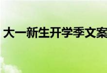 大一新生開學(xué)季文案短句（簡(jiǎn)短溫柔的句子）