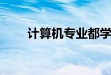 計算機專業(yè)都學(xué)什么（有哪些課程）
