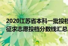 2020江蘇省本科一批投檔線（江蘇2022普通類本科提前批征求志愿投檔分數(shù)線匯總）