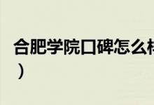 合肥學(xué)院口碑怎么樣好就業(yè)嗎（全國(guó)排名第幾）