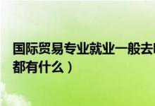 國(guó)際貿(mào)易專業(yè)就業(yè)一般去哪（國(guó)際經(jīng)濟(jì)與貿(mào)易專業(yè)主要課程都有什么）