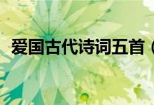 愛(ài)國(guó)古代詩(shī)詞五首（精選愛(ài)國(guó)古詩(shī)詞30首）