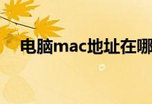 電腦mac地址在哪（電腦mac地址查詢(xún)）