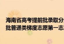 海南省高考提前批錄取分數(shù)線2021年（海南2022本科提前批普通類梯度志愿第一志愿投檔分數(shù)線）