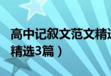 高中記敘文范文精選800字(高中記敘文范文精選3篇)