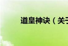 道皇神訣（關(guān)于道皇神訣的介紹）