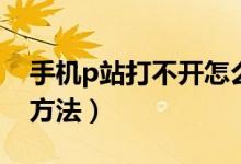手機(jī)p站打不開怎么辦（手機(jī)p站進(jìn)不去解決方法）